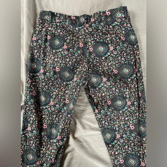 J. Crew Skimmer Ankle Pant Floral Begonia Office Work Pants‎ - Picture 3 of 8